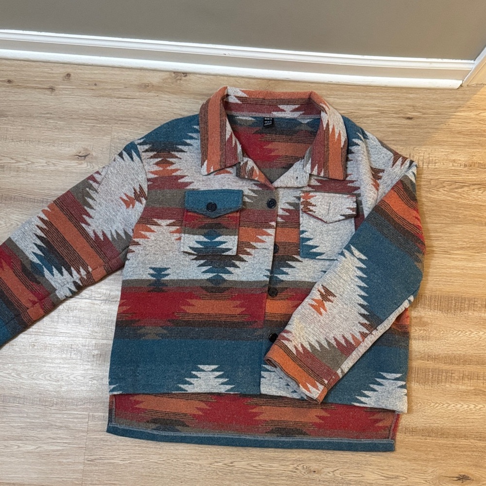 SHEIN Multicolor Geometric Jacket - image 1